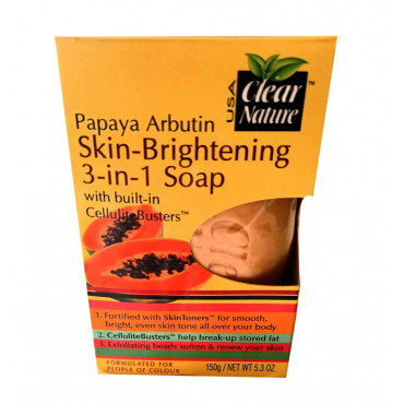 Clear Nature 3in1-Papaya Arbutin Skin Brightening Soap